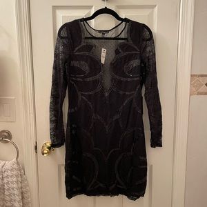 NWT Express Black Lace Dress
